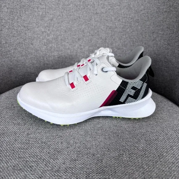 FootJoy Fuel Junior Unisex White Spikeless Athletic Golf Shoes Kids Size 1 - Picture 3 of 11